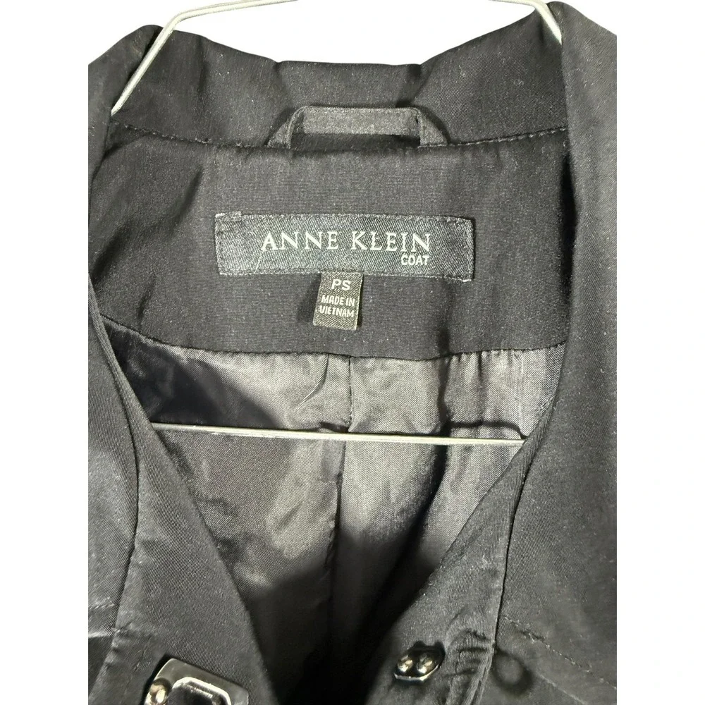 Anne Klein Coat Womens Petite Small Black Button Front Dressy Lined Classic PS - Picture 2 of 11